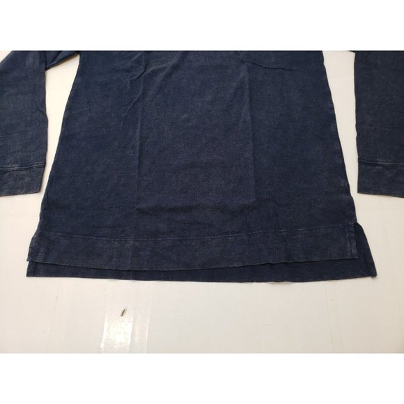 Universal Thread Womens Shirt Henley Round Neck Long Sleeve Blue Size M NWT - Picture 3 of 10